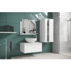 ALIUS 34 MAGASFÉNYŰ FEHÉR FÜRDŐSZOBA BÚTOR