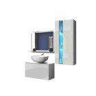 ALIUS 34 MAGASFÉNYŰ FEHÉR FÜRDŐSZOBA BÚTOR