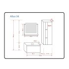 ALIUS 34 MATT FEhér FÜRDŐSZOBA BÚTOR