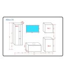 ALIUS 35 MAGASFÉNYŰ FEKETE FÜRDŐSZOBA BÚTOR