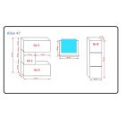 ALIUS 47 MAGASFÉNYŰ fekete FÜRDŐSZOBA BÚTOR