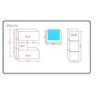 ALIUS 51 MAGASFÉNYŰ FEkete FÜRDŐSZOBA BÚTOR