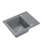 QUADRON BEN 116 szürke gránit mosogató szürke csaptelep rugalmas kifolyóval + szifon + kupak