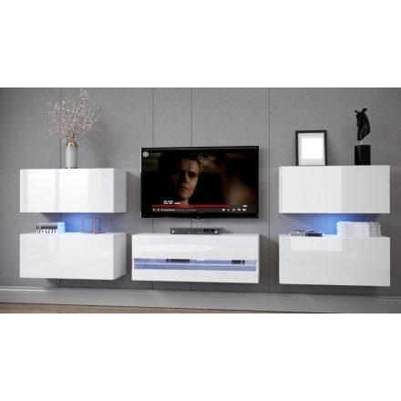 PRINCE CONCEPT E3 MAGASFÉNYŰ FEHÉR NAPPALI BÚTOR (307CM)