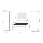 DREAM II 80 Magasfényű fekete fürdőszoba bútor 