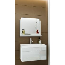   DREAM I 60  Luna FEHÉR fürdőszoba mosdószekrény + tükör + mosdó