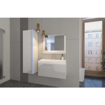 DREAM I 60 Magasfényű fehér fürdőszoba bútor mosdóval