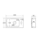 Mylife GERA falra szerelhető MAGASFÉNYŰ mosdószekrény mosdóval