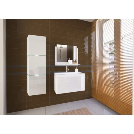 Ibiza I 60 Magasfényű fehér fürdőszoba bútor mosdóval