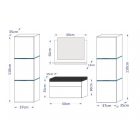 Ibiza Big II 60 Magasfényű feHÉR fürdőszoba bútor mosdóval