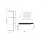 Ibiza Big I 80 Magasfényű fekete fürdőszoba bútor mosdóval