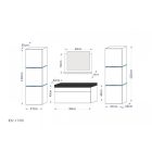 Ibiza Big II 80 Magasfényű fehér fürdőszoba bútor mosdóval