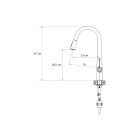 JESSICA Q Line Kihúzható zuhany SteelQ acél konyhai csaptelep kihúzható kifolyóval fehér