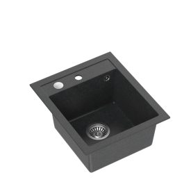   JOHNNY 100 Steingran fekete gránit mosogató,szifonnal és dugóval