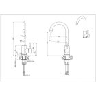 JOHNNY 111 Steingran gránit mosogató matt fekete,csaptelep,adagoló,szifon.