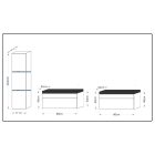 Prince laluna I 80 FÜRDŐSZOBA BÚTOR SZETT MAGASFÉNYŰ FEkete