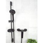 SOTBE LARK fekete 60 állítható zuhanyrúd szappantartóval