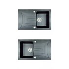 LEO Gránit mosogató Fekete