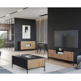 Mylife land nappali bútorszett matt fekete