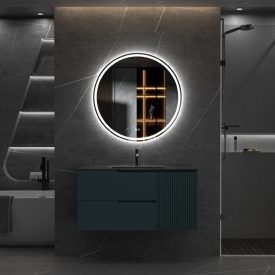   kerek LED tükör 80cm, 1840 lm, 3 világos szín fűtési funkcióval