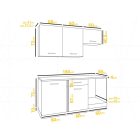 Mylife Lote konyhabútor szett matt fehér (180cm)