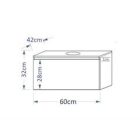 MODE 60 cm-es mosdószekrény fekete- LIKE I, LIKE II.