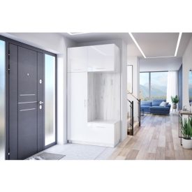   mylife moli 1 előszoba szekrény magasfényű-fehér (120cm)