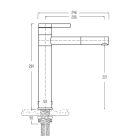 Manveld ALTO HIGH fehér mosdó csaptelep