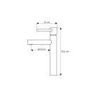 Manveld HIGH  HELIA arany mosdó csaptelep