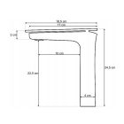 Manveld HIGH TREVI FEKETE mosdó csaptelep