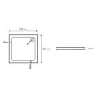 Manveld fehér, ULTRA Vékony zuhanytálca + SZIFON 90x90
