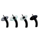 manveld fekete üveg MOSDÓ csaptelep magas kifolyású