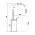 Manveld IKA BLACK MATT fekete mosdó csaptelep