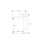 Manveld  QUADRO fekete mosdó csaptelep