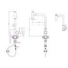 MERYL Steinsteel acél konyhai csaptelep  csiszolt acél