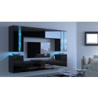 PRINCE CONCEPT 24 MAGASFÉNYŰ FEKETE NAPPALI BÚTOR (256cm)