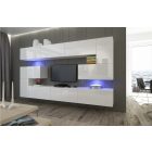 Prince Concept Bali 3 nappali bútor szett magasfényű feHÉR ÉS FEKETE SZÍNEKBEN