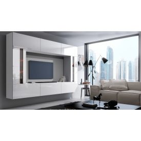   Prince Concept 28 nappali bútor szett magasfényű fehér (249cm)