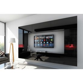   Prince Concept 29 nappali bútor szett magasfényű fekete (249CM)