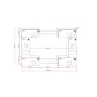 Prince Concept 29 nairobi nappali bútor szett magasfényű fehér (254,3cm)