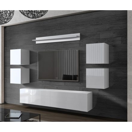Prince Concept 41 nappali bútor szett magasfényű fehér (256CM)
