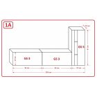 Prince Concept 45 nappali bútor szett magasfényű fehér (203cm)