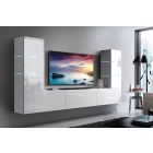 Prince Concept 57 nappali bútor szett magasfényű fehér (249cm)