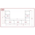 Prince Concept 57 nappali bútor szett magasfényű fehér (249cm)