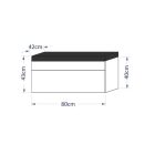 Prince 80 cm-es mosdószekrény matt fehér Luna-Dream-Ibiza változatokhoz