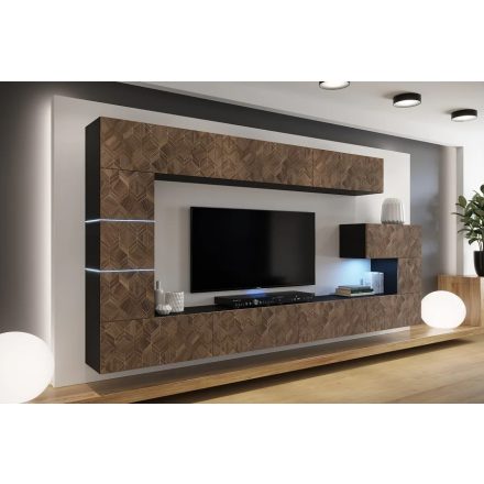 Prince Concept Anna 89 nappali bútor szett barna dió (332cm)