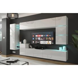   Prince Concept NEW 90 nappali bútor szett magasfényű fehér (290.6cm)