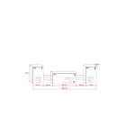 Prince Concept 93 nappali bútor szett matt fehér (226.2cm)