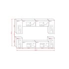 Prince Berg CONCEPT 1 nappali bútor szett fekete (240 cm)