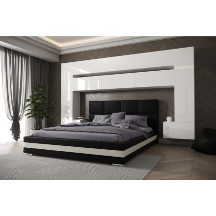 Prince Panama 7 hálószoba bútor magasfényű fehér (323cm)